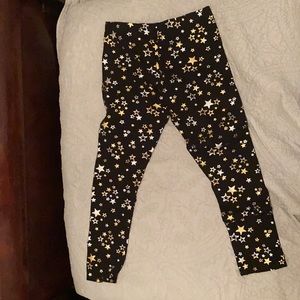 Hi these are some black gold and silver leggings